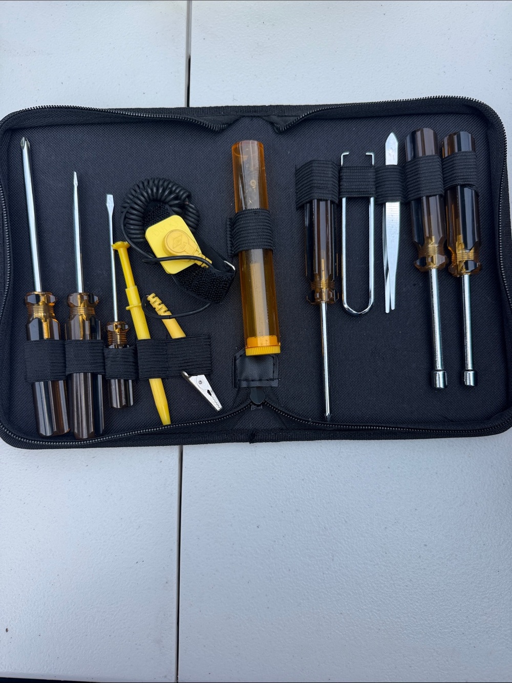 Electronics & Home Repair Tool Kit in Amber and Yellow